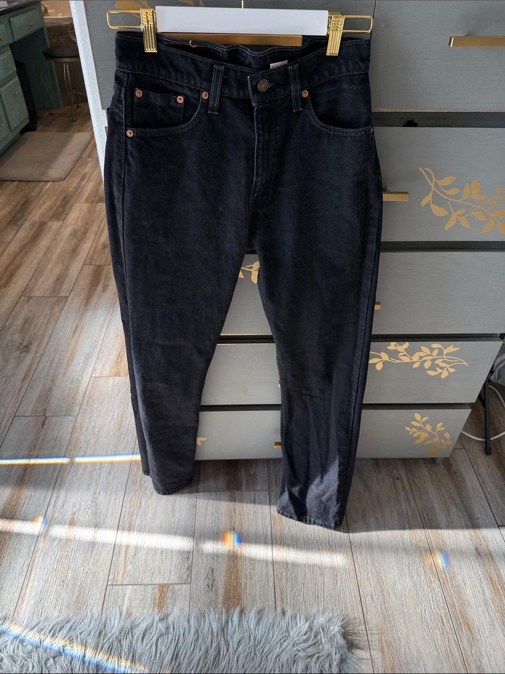 Levi's Men's Slim Straight Black Jeans